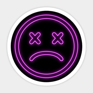 EMOJI SAD FACE NEON Sticker